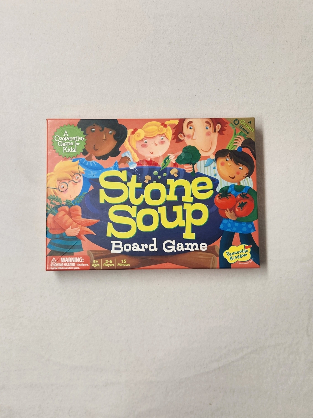 Peaceable Kingdom Stone Soup Board Game Kids Cooperative Memory Matching Game